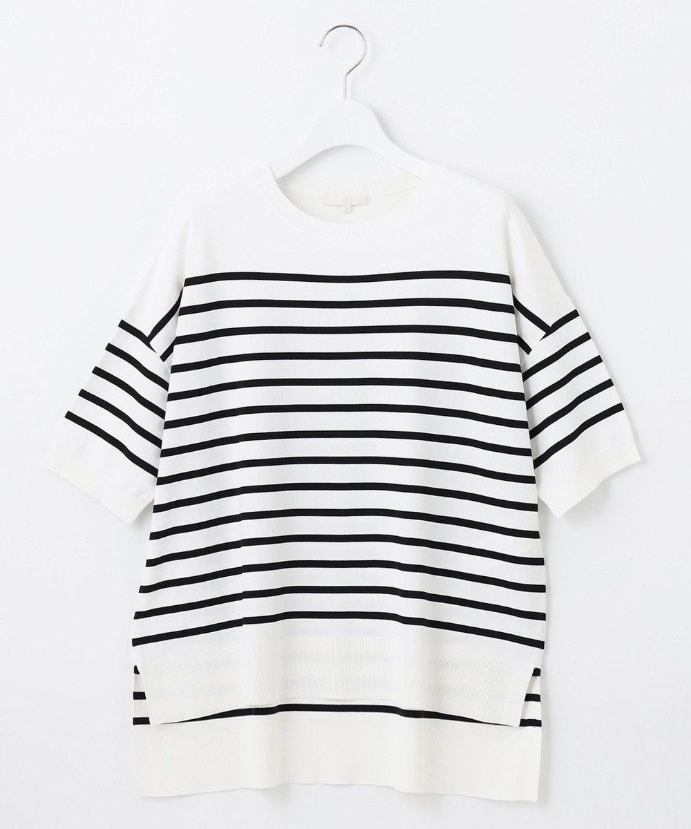 自由区 S 【接触冷感・UVカット・WEB限定カラーあり】クレープストレッチプルオーバー ニット 