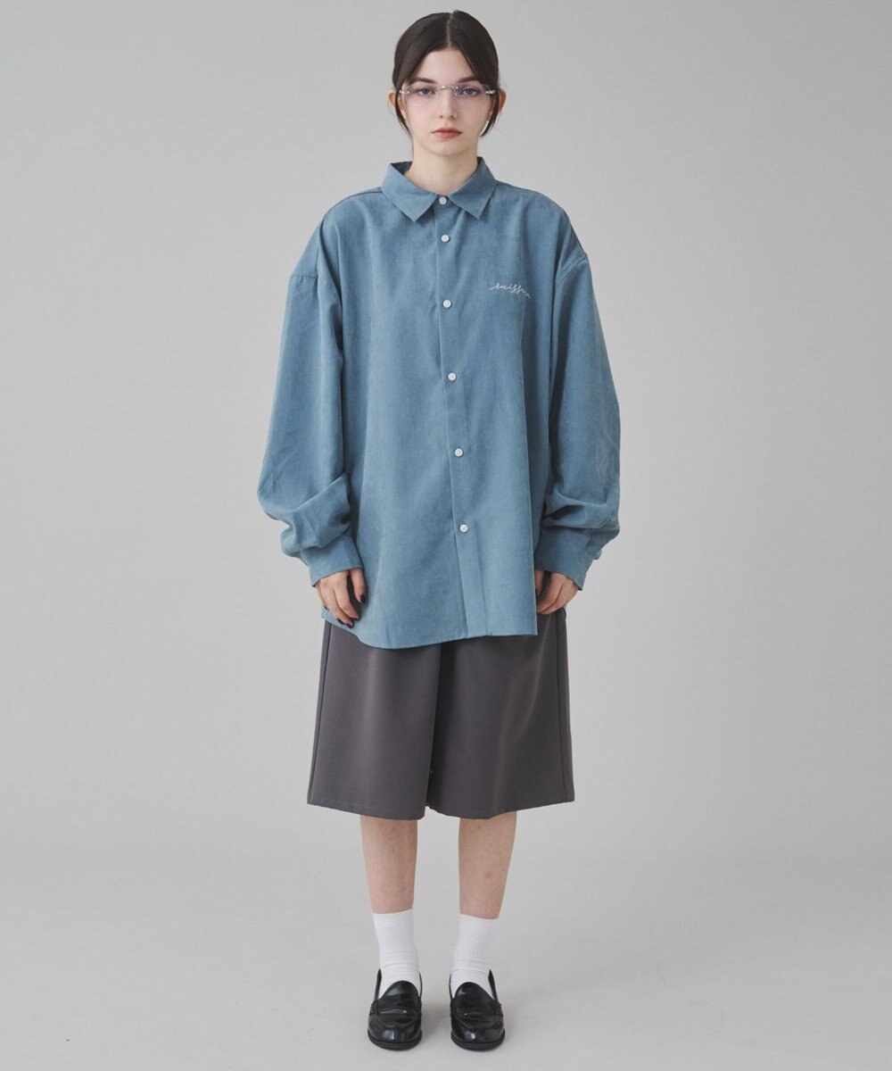 WEGO 【ユニセックス着用ITEM】フィブリルワンポイントBIGシャツ（長袖） 