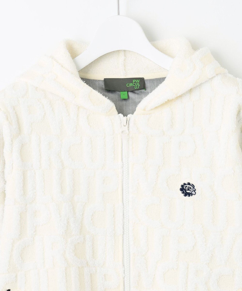 PW CIRCULUS 【WOMEN】【防風/蓄熱】総ロゴ ニット フーデッド ブルゾン 