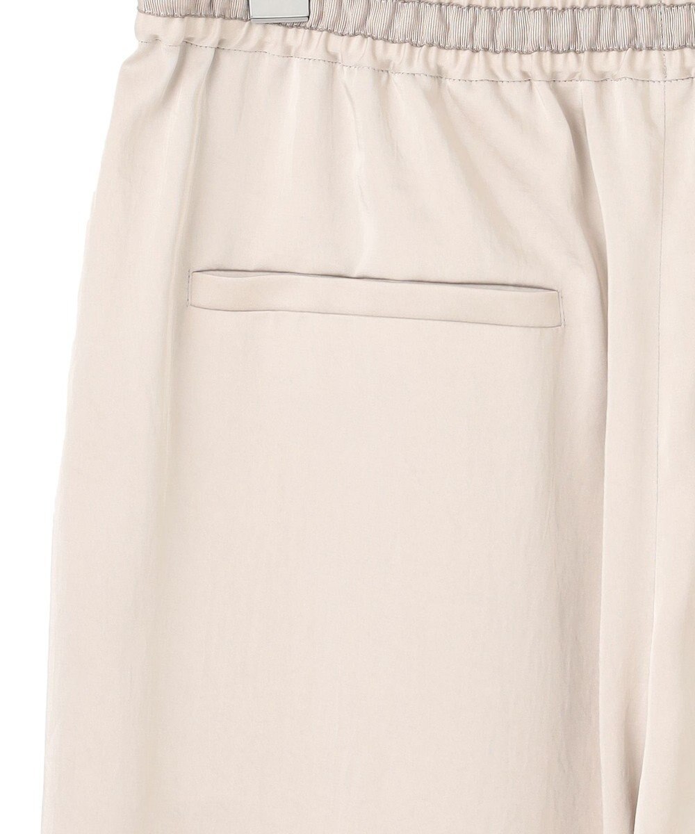 23区 【Oggi9月号掲載/撥水加工】スムースサテン タック ワイド パンツ 