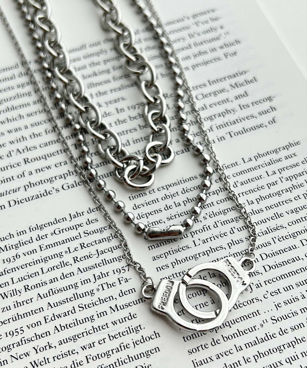 WEGO 3Pメタルモチーフネックレス 