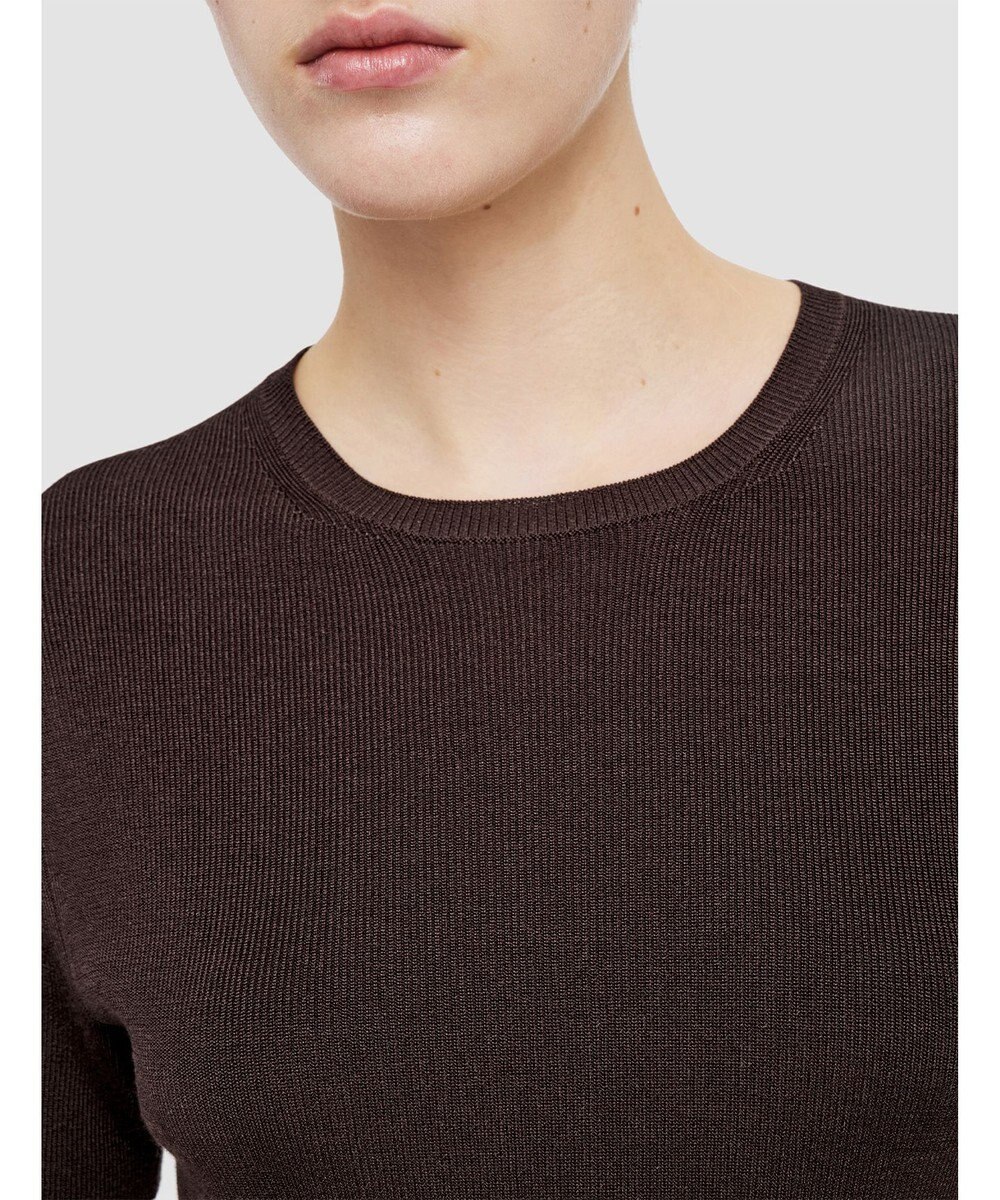 JOSEPH 【洗える】サティニーリブ　ショートスリーブニット 