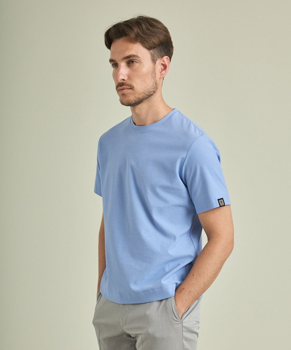 GOTAIRIKU 仕事で着られるTシャツ【サラサラ/よれにくい/透けにくい】キレイめ 鹿の子 ビズTシャツ 