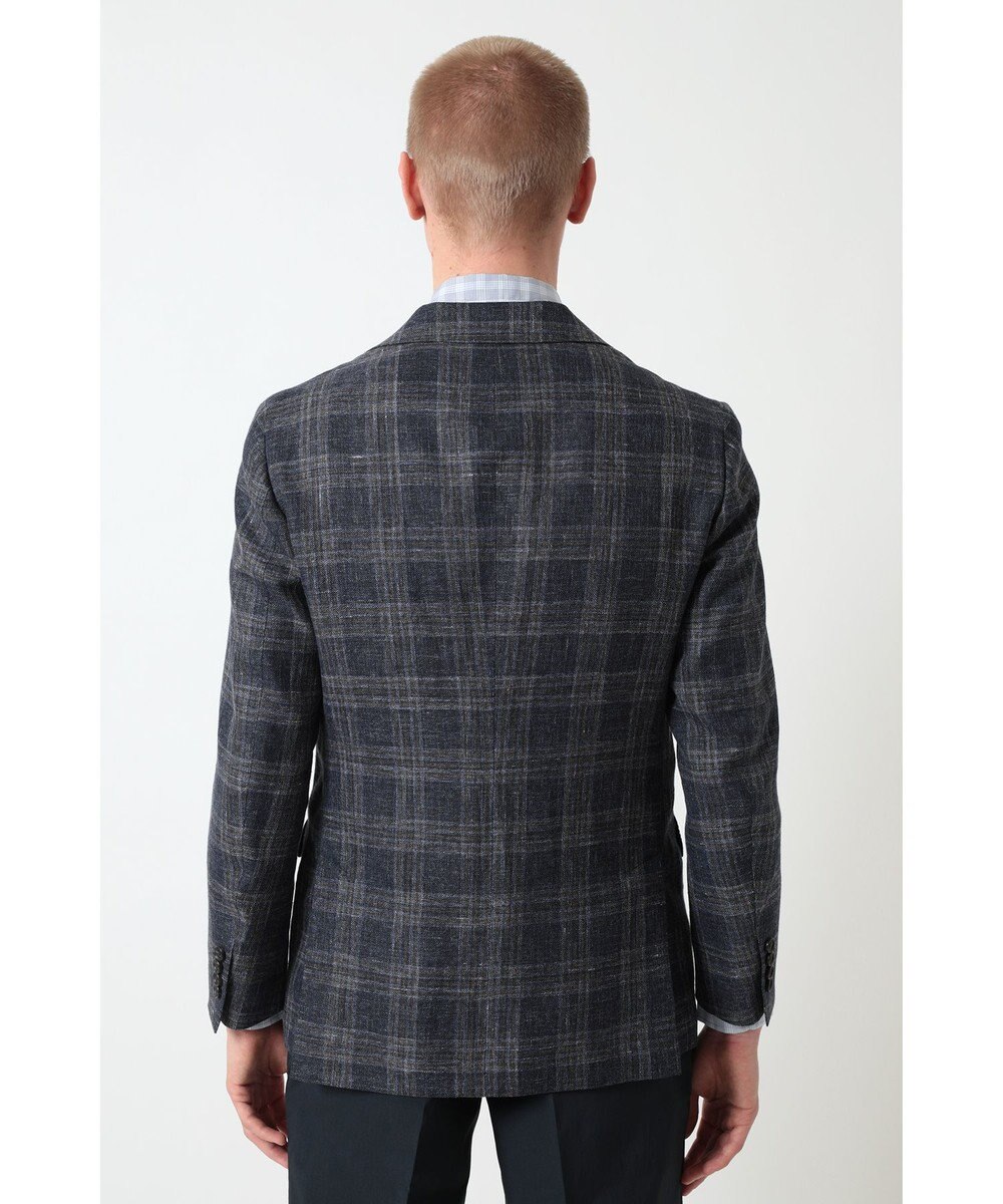 DAKS リネンコットンチェックジャケット 