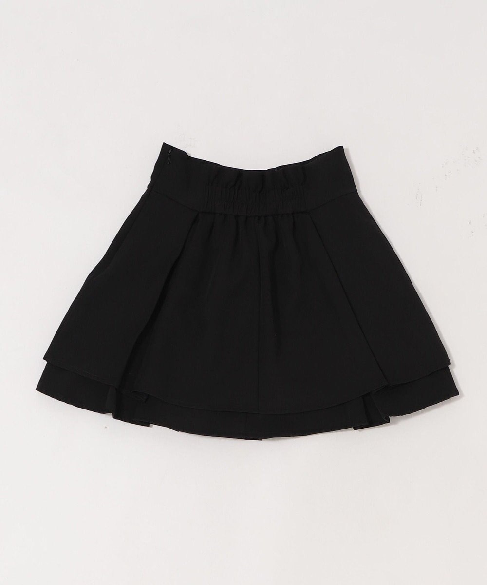 WEGO ハイウエスト2段プリーツスカパン 