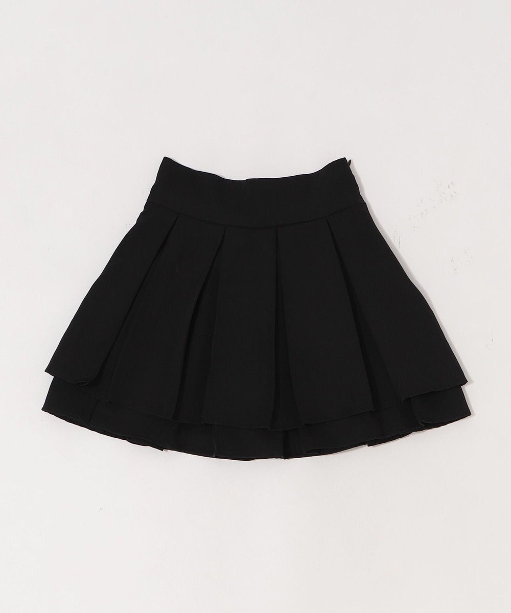 WEGO ハイウエスト2段プリーツスカパン 