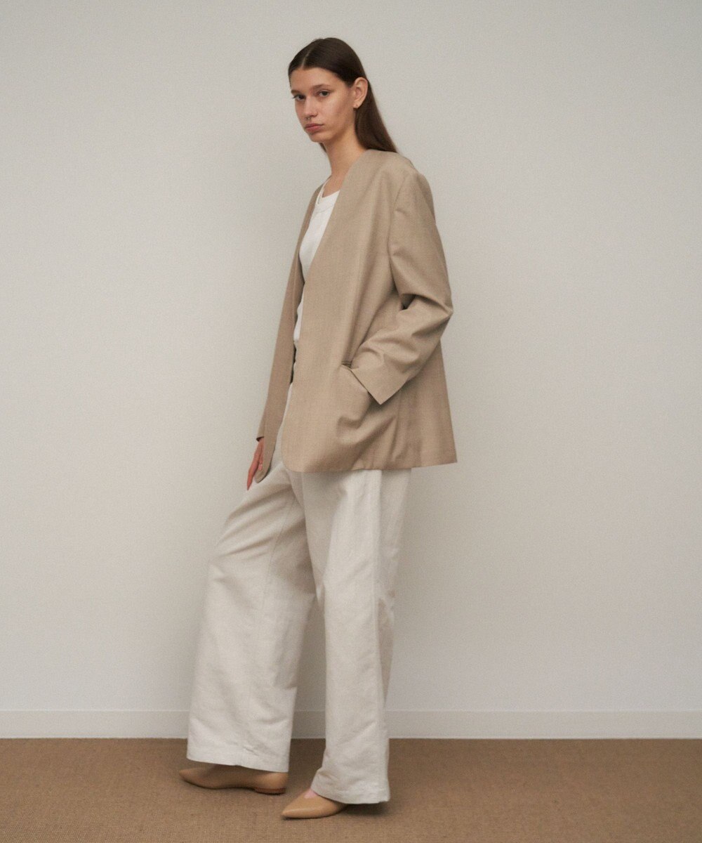 ATON WOOL SILK TWILL | カラーレスジャケット 
