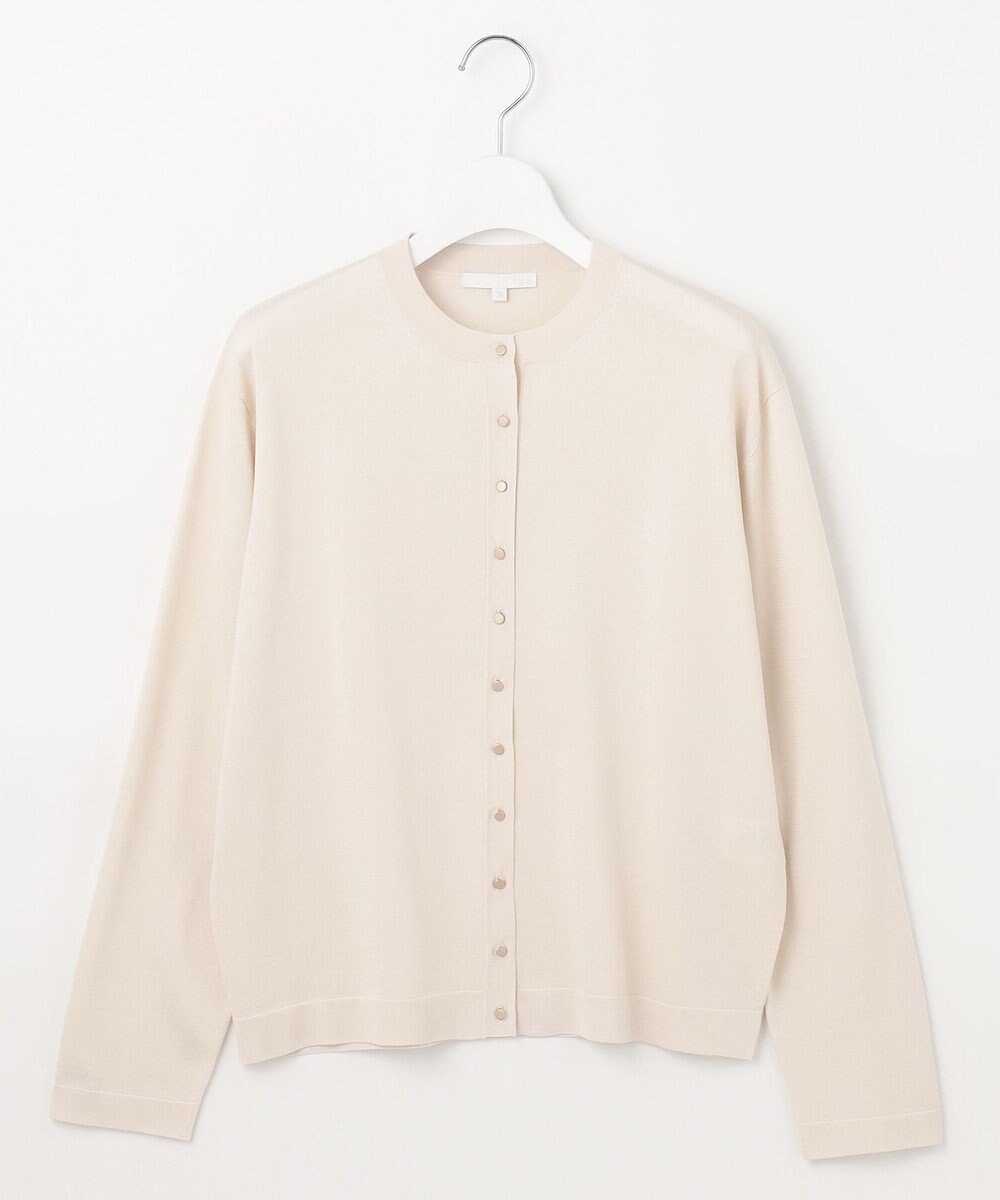 自由区 L 【アンサンブル対応・洗える】アセテートコットン カーディガン 