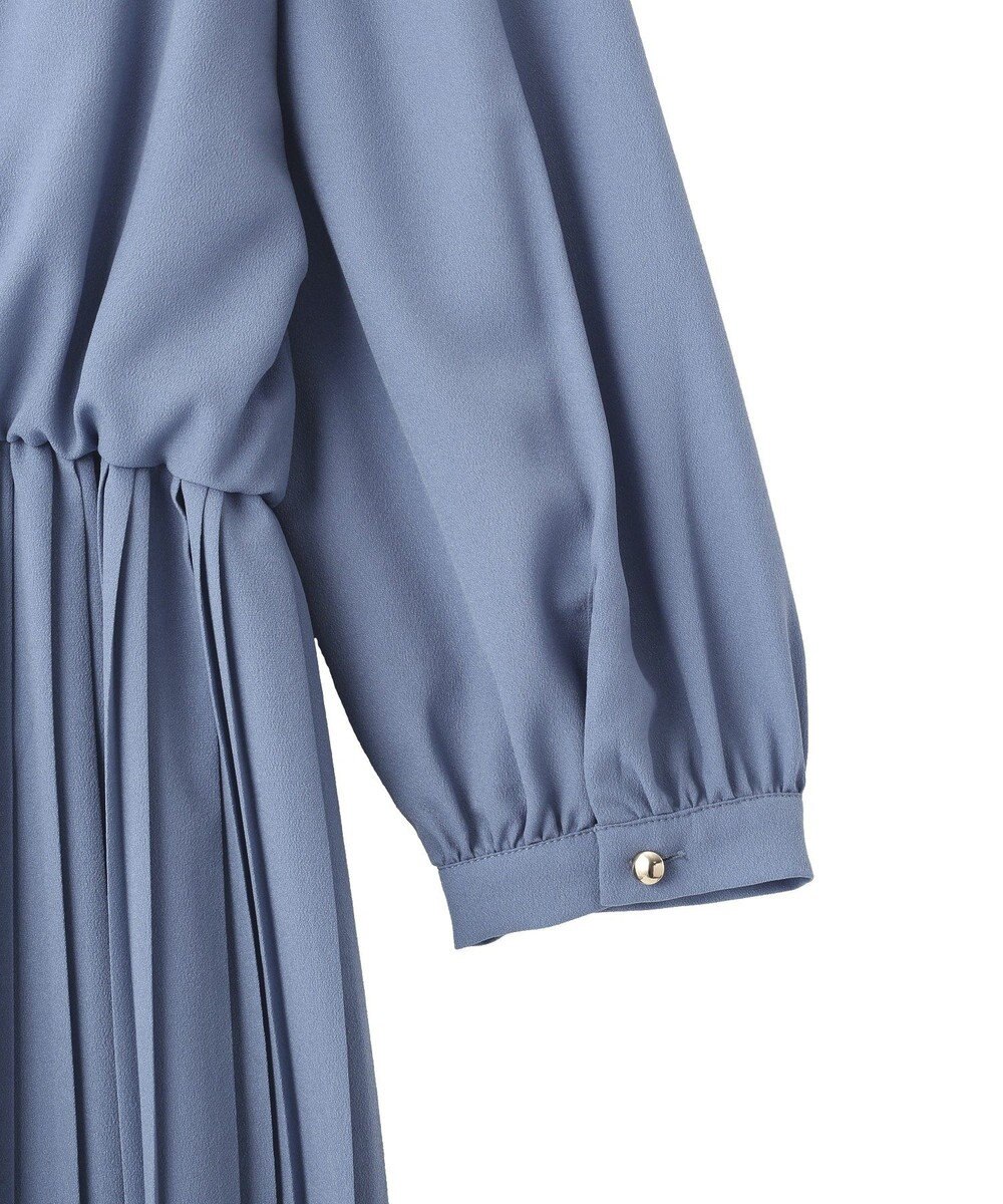 YECCA VECCA ジョーゼットプリーツワンピース 