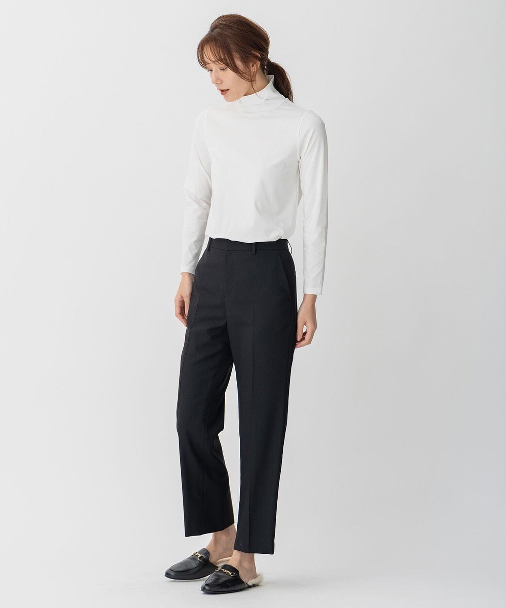 自由区 【セットアップ可】ライトウールトロピカル ストレートパンツ 