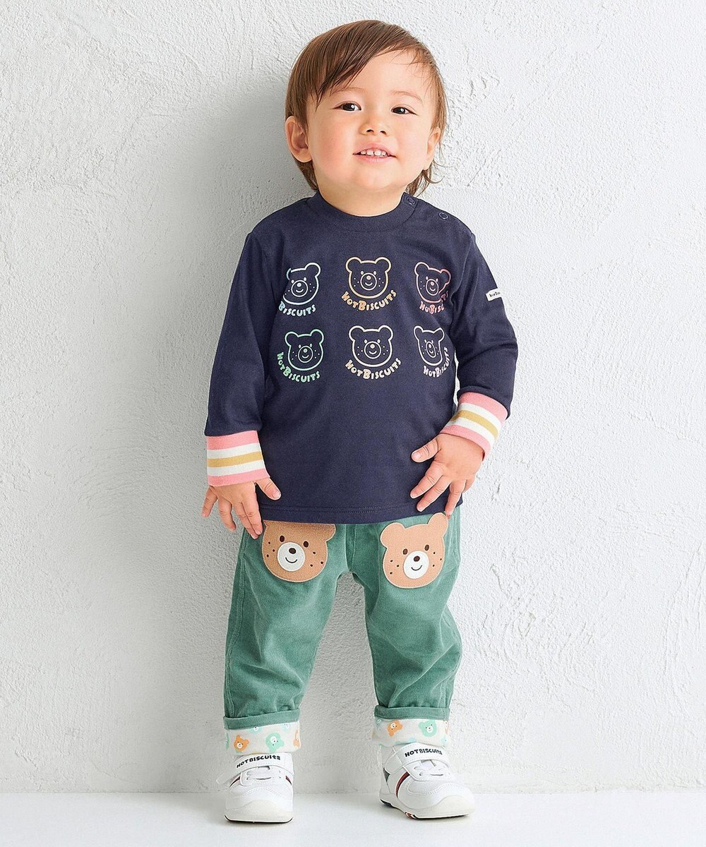 MIKI HOUSE HOT BISCUITS 【80-120cm】パステルビーンズ 長袖Tシャツ 