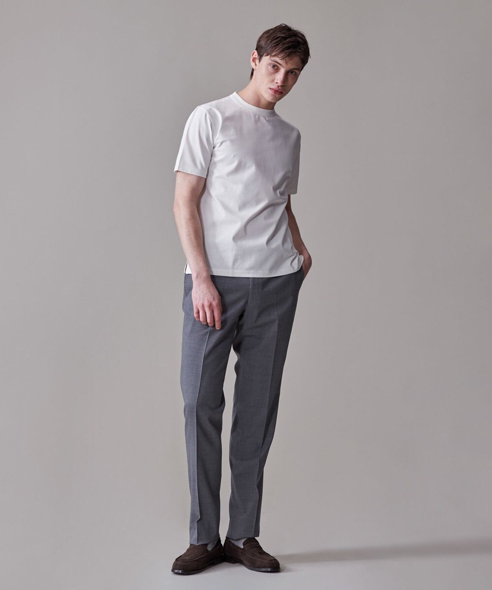 J.PRESS MEN シルクのような光沢感の上品Tシャツ【UVカット / 接触冷感 / 吸水速乾】【J.PRESS PREMIUM JERSEY】ポンチクルーネック Tシャツ 