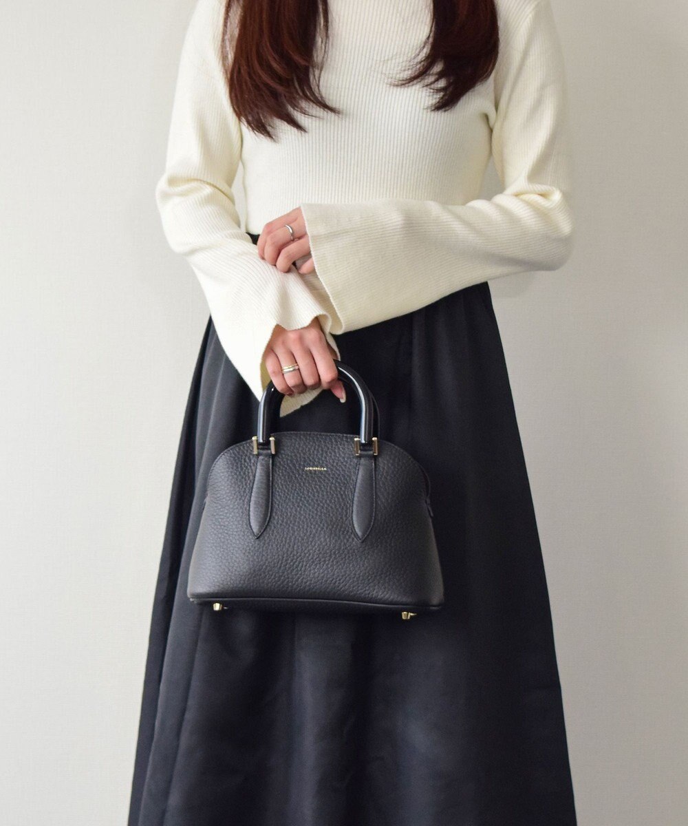 INTER-CHAUSSURES 【LORISTELLA】シュリンクレザーハンドバッグ 