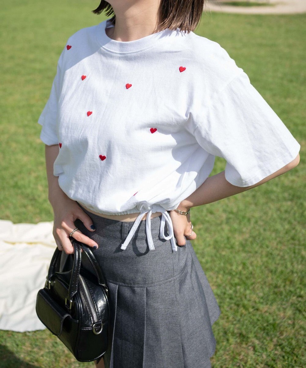 WEGO リボンデザイングラフィックショートT 