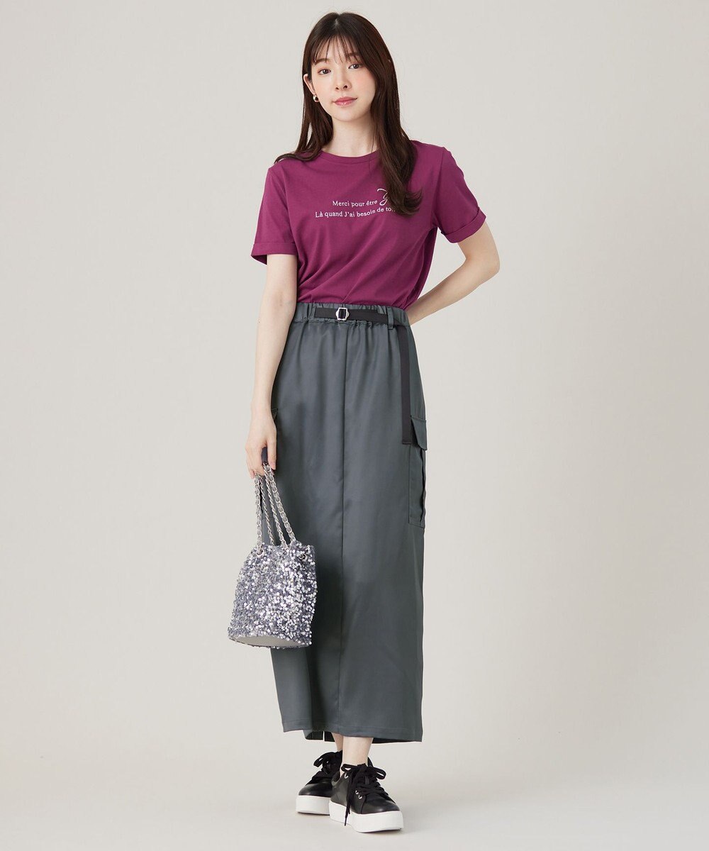 ANY SIS L ロゴ刺繍 Tシャツ 