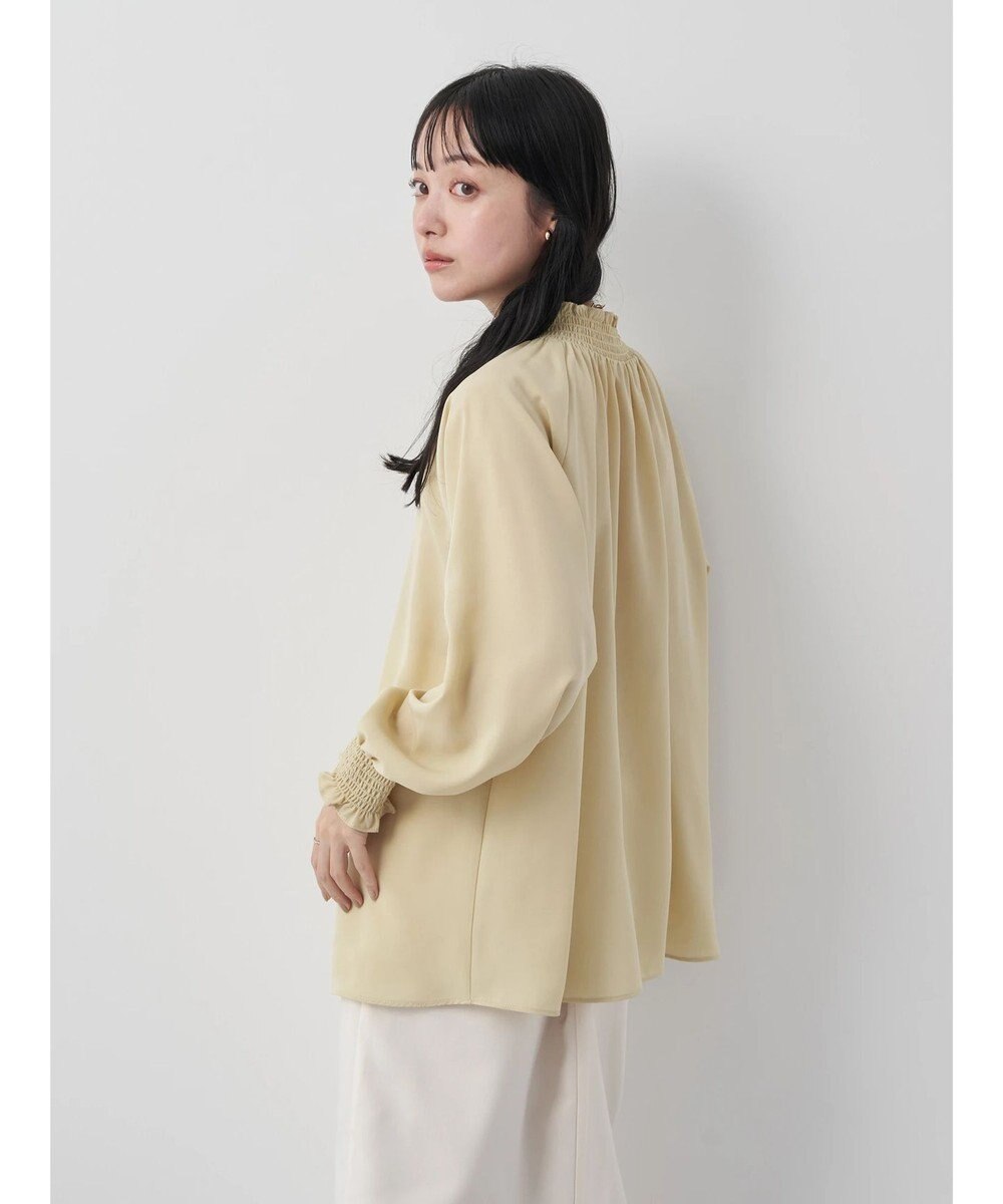 earth music&ecology シャーリングネックブラウス 