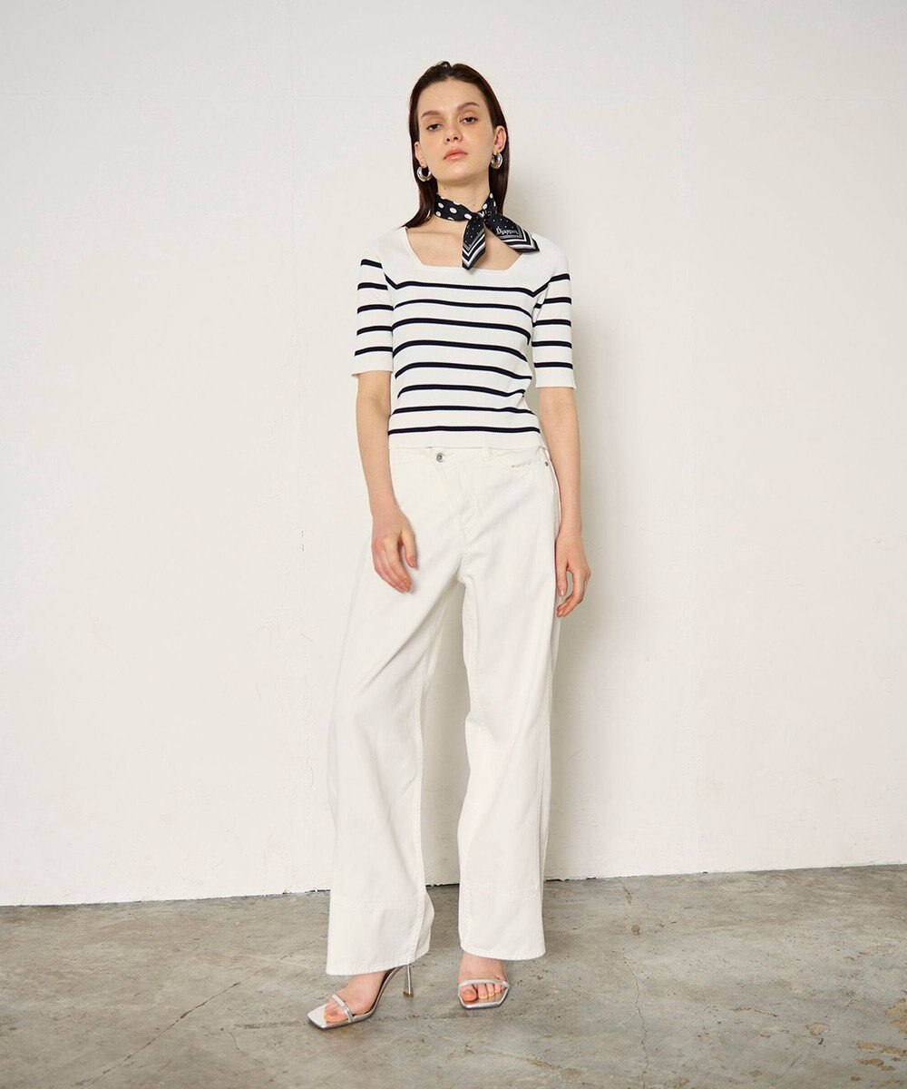 GRACE CONTINENTAL ハーフスリーブニットトップ 