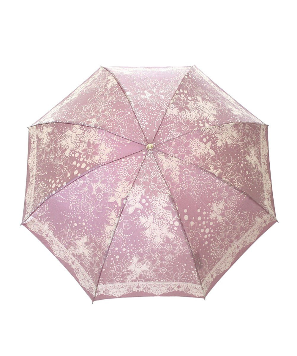 槇田商店 Kirie ドットフラワー アメジスト 折りたたみ傘 