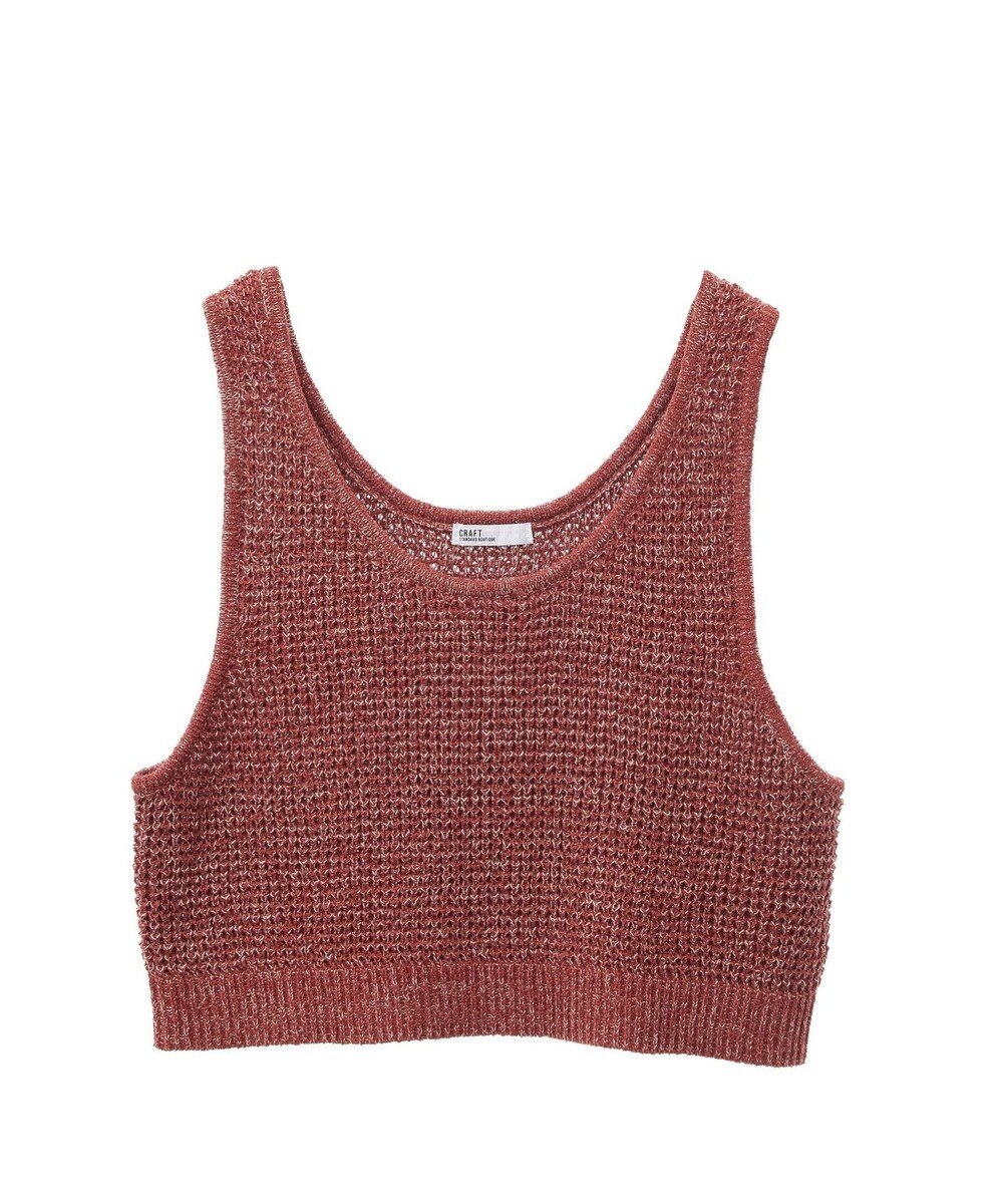 CRAFT STANDARD BOUTIQUE ワッフル編み短丈ニットベスト 