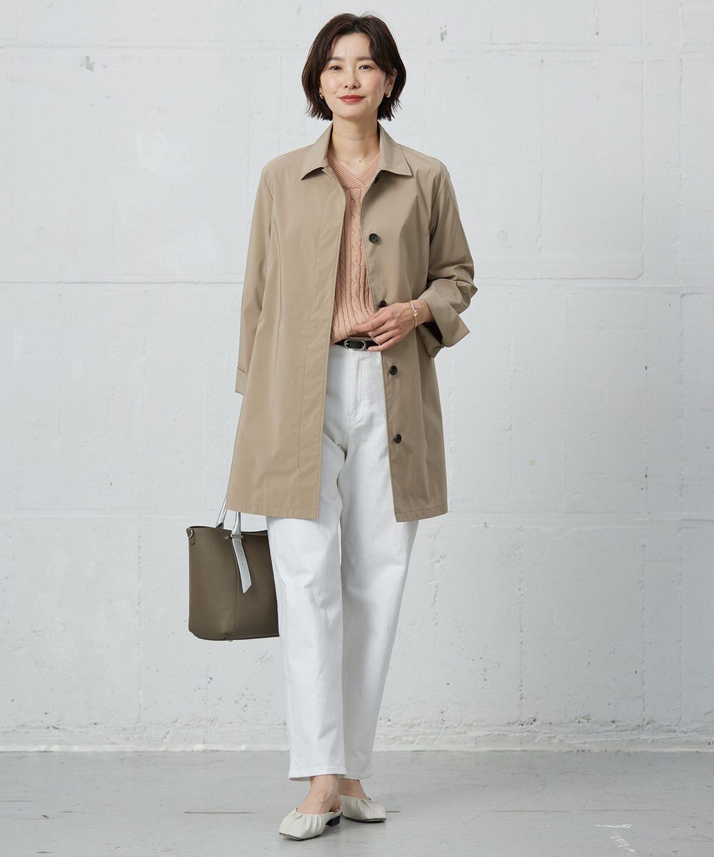 J.PRESS LADIES S 【洗える・撥水】ポリアーティローザ シングル トレンチコート 