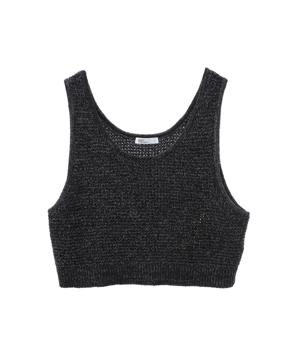 CRAFT STANDARD BOUTIQUE ワッフル編み短丈ニットベスト 