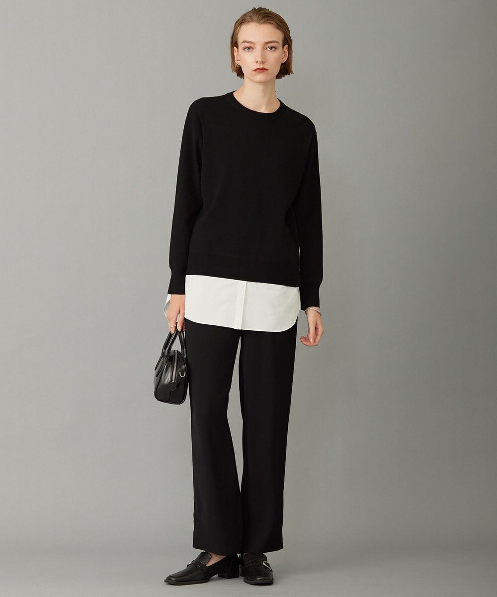 ICB L 【WEB限定カラーあり・洗える】 ライトダブルクロス ストレートパンツ 