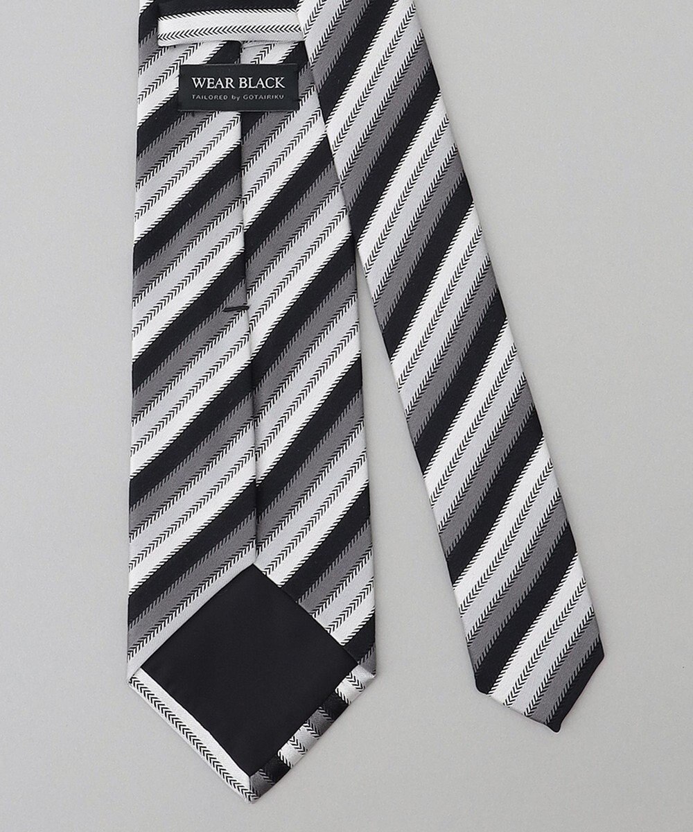GOTAIRIKU 【WEAR BLACK】フォーマル用_ストライプ ネクタイ 