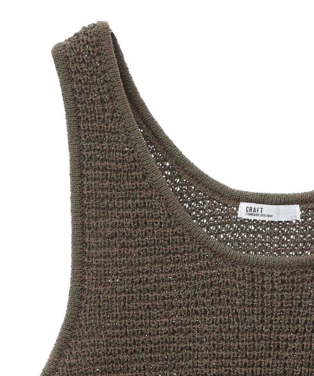 CRAFT STANDARD BOUTIQUE ワッフル編み短丈ニットベスト 