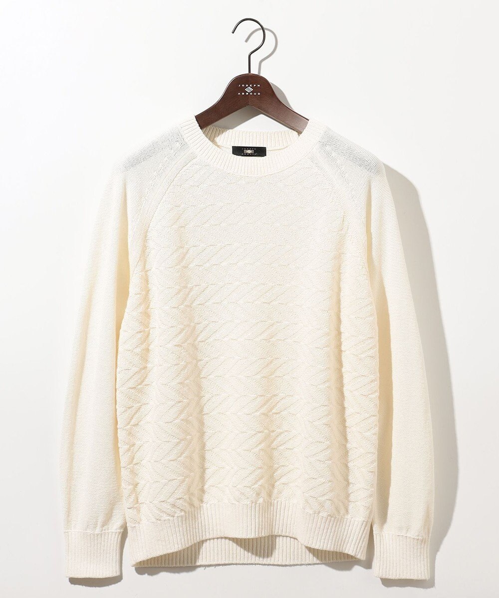 JOSEPH ABBOUD 【和紙使用エコ素材/日本素材/軽量/通気性/速乾性】和紙ムリネ ニット クルーネック ニット 