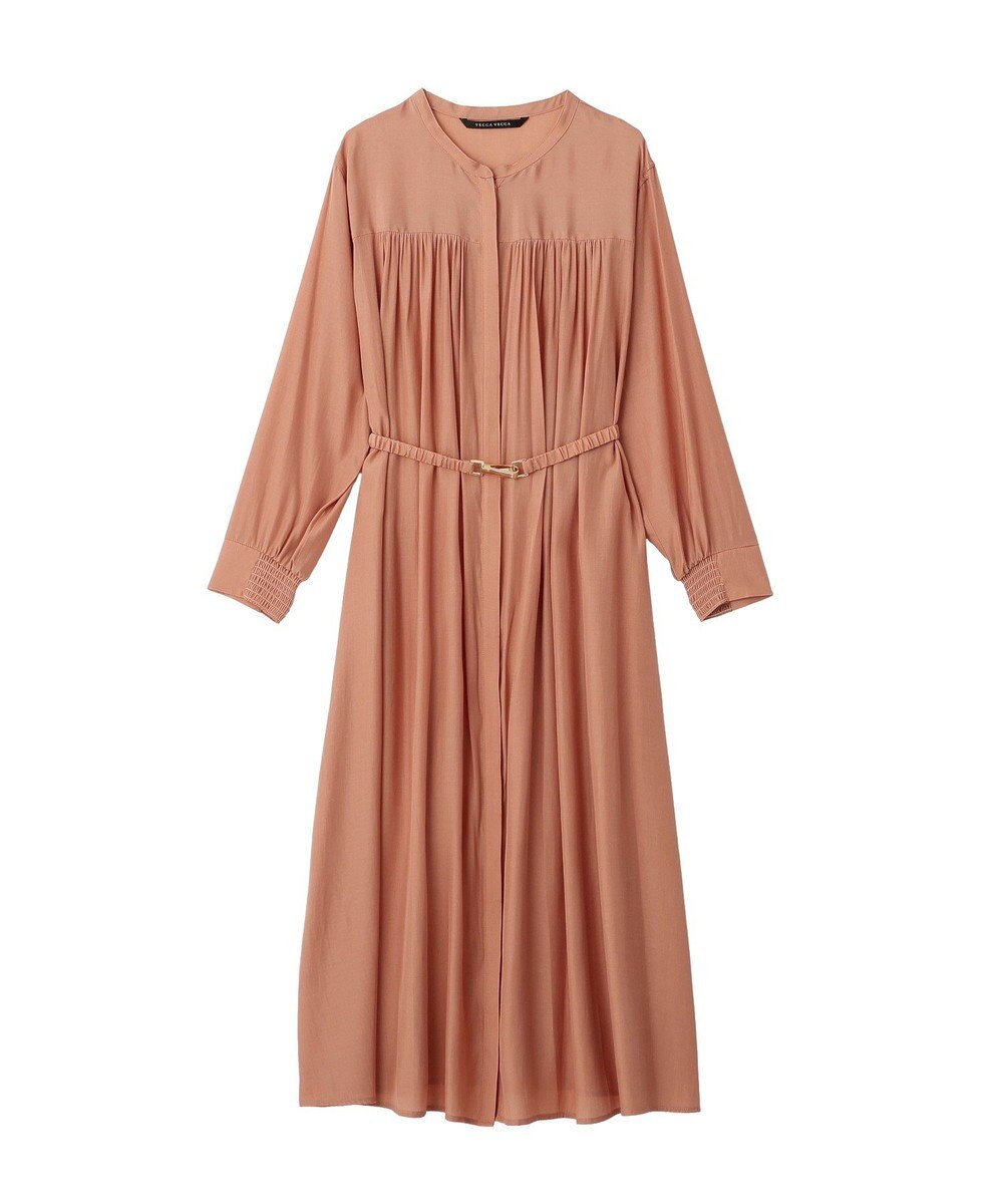 YECCA VECCA ベルト付きギャザーワンピース 