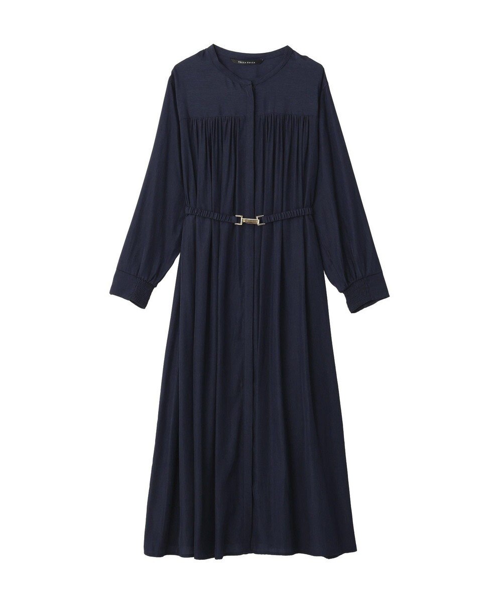 YECCA VECCA ベルト付きギャザーワンピース 