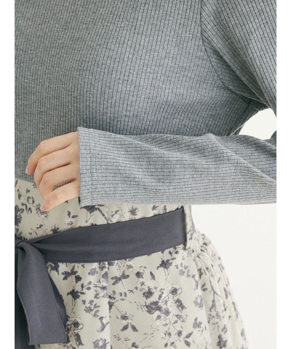 Green Parks ・ＥＬＥＮＣＡＲＥ　ＤＵＥ　リブ×フラワーキリカエワンピ 