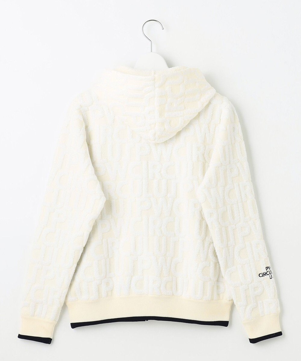 PW CIRCULUS 【WOMEN】【防風/蓄熱】総ロゴ ニット フーデッド ブルゾン 