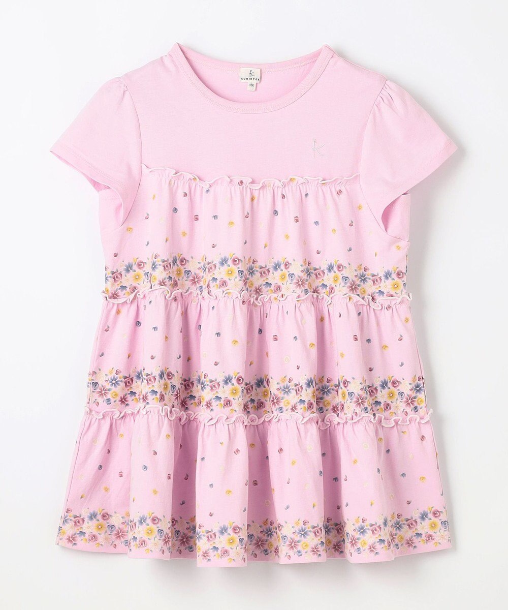 組曲 KIDS 【150-160㎝】ティアードフラワー チュニック 