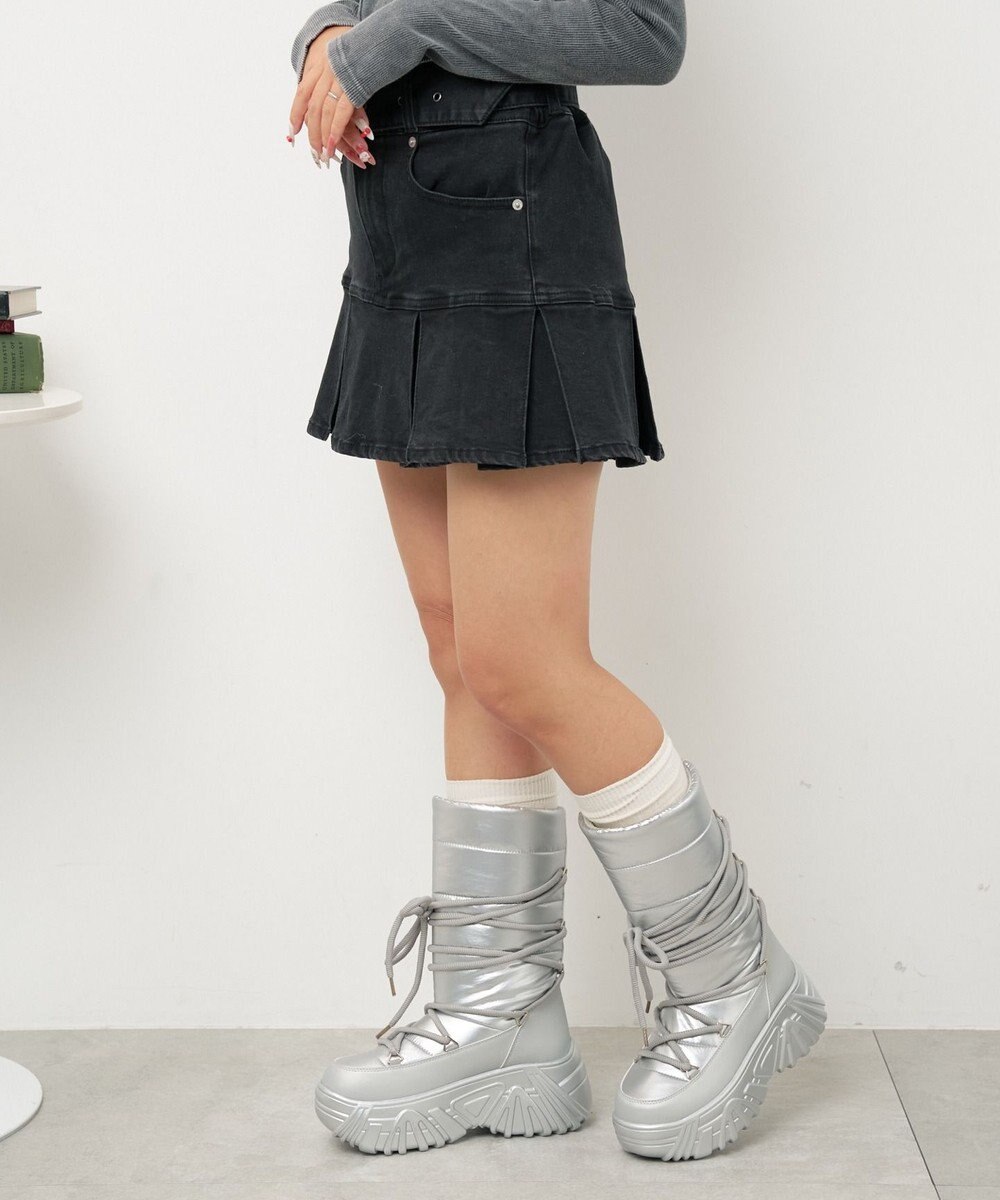 WEGO レースアップパテッドブーツ 