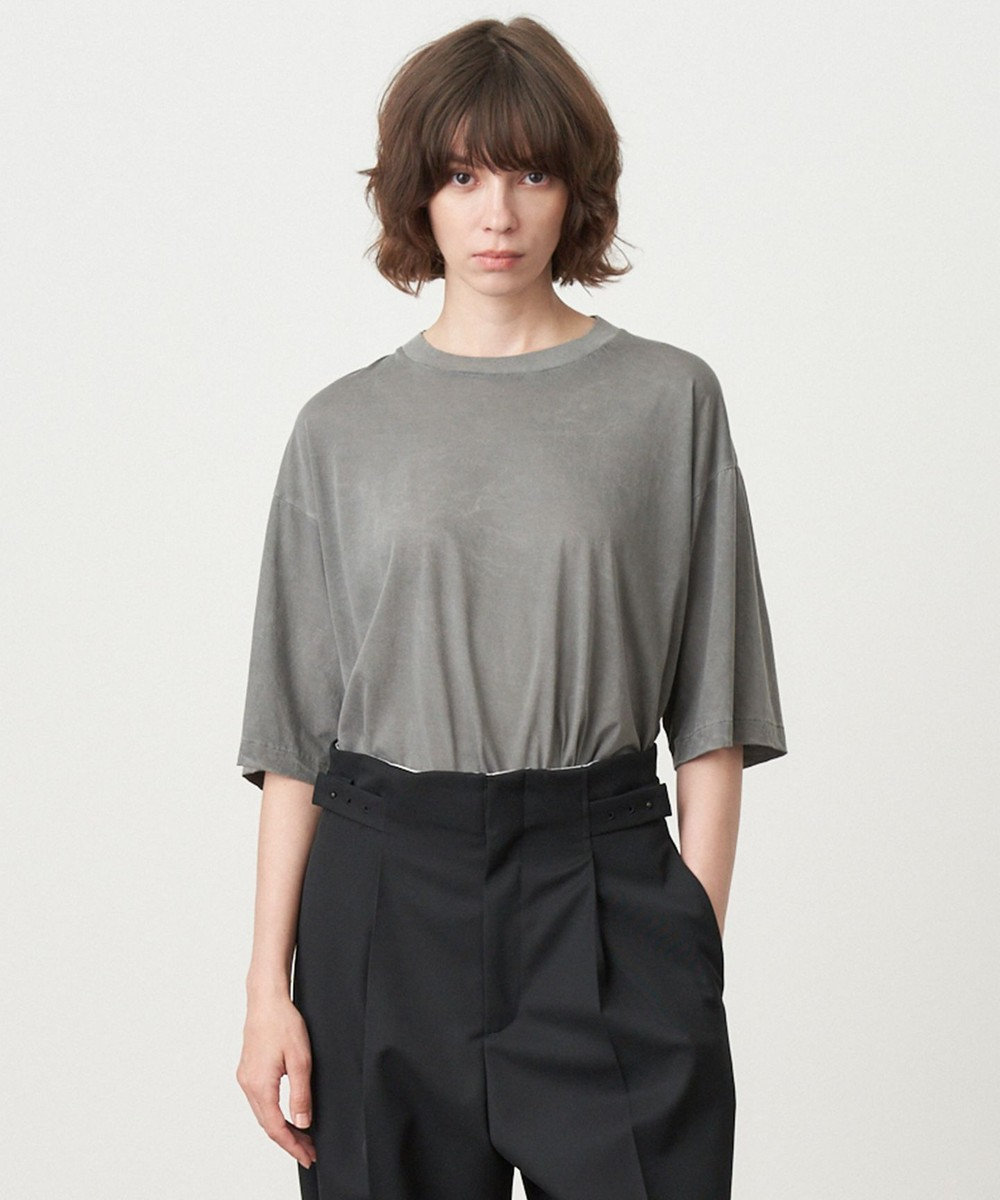 ATON GARMENT DYED 60 FRESCA | ボーイズフィット Tシャツ GRAY