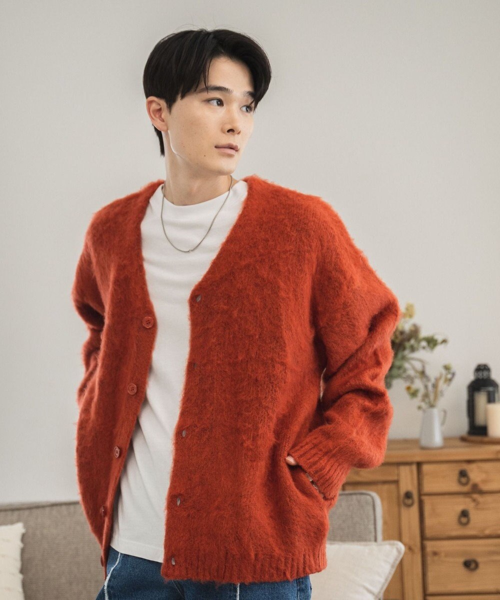 WEGO モヘアライクBIGカーディガン 