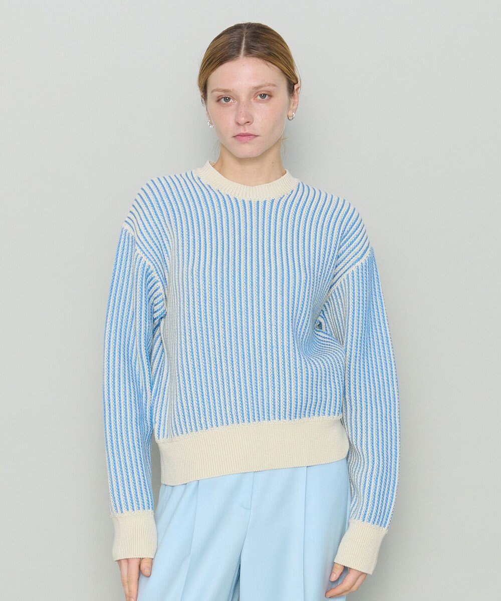 JOSEPH 【洗える】バイオテープコットン　ラウンドネックニット 