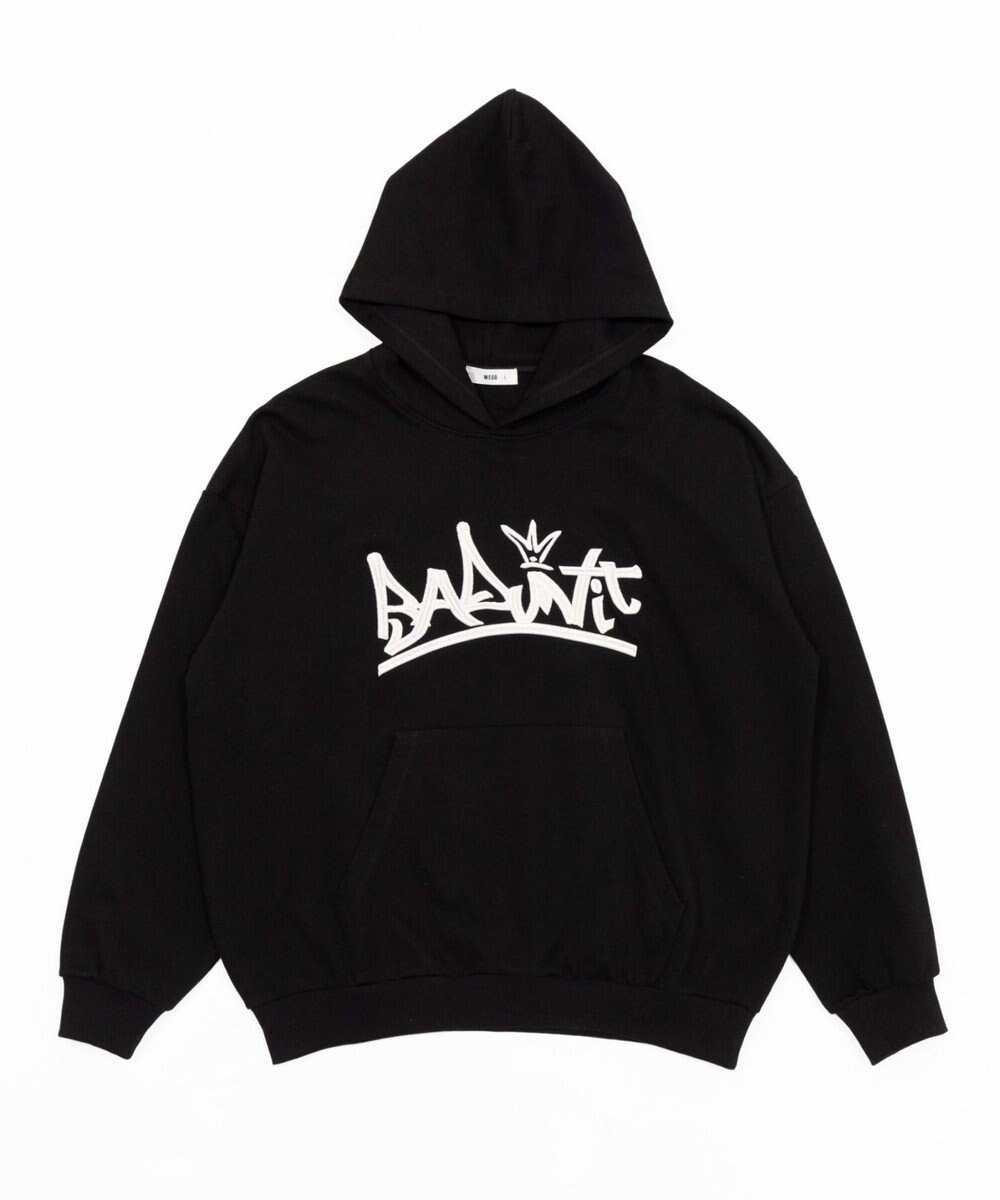 WEGO 【ユニセックス着用ITEM/SMLサイズ展開】グラフィックロゴプルパーカー 