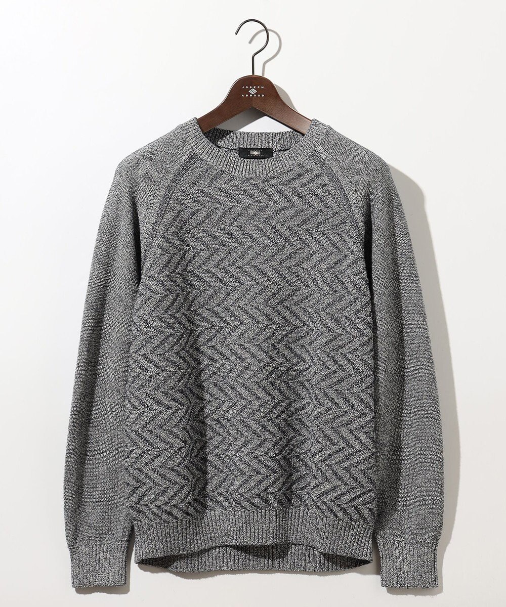 JOSEPH ABBOUD 【和紙使用エコ素材/日本素材/軽量/通気性/速乾性】和紙ムリネ ニット クルーネック ニット 