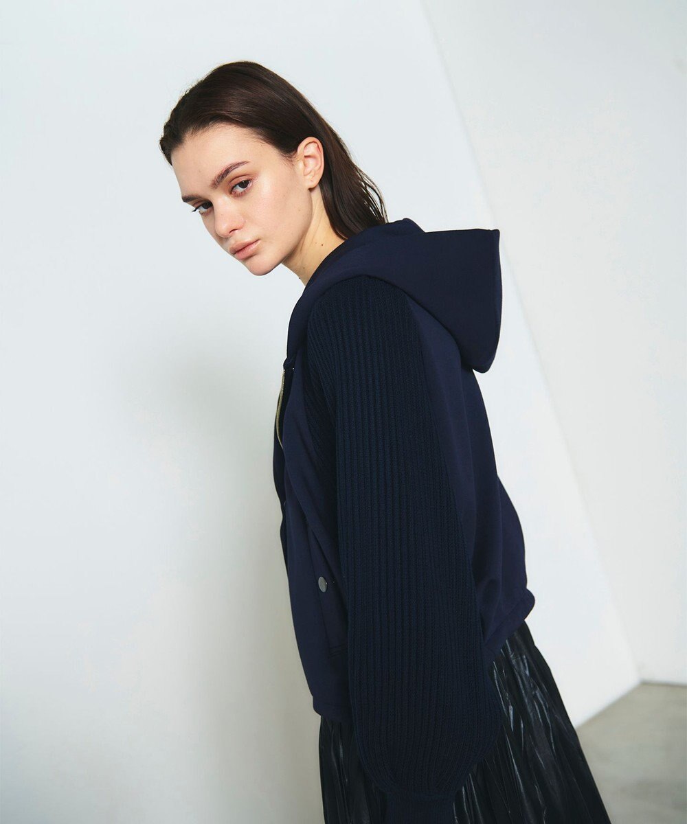 GRACE CONTINENTAL ニットコンビパーカー 