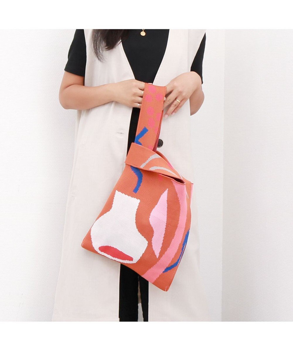 UNBILLION カシュカシュ cachecache / naabコラボインターシャニットショッパーバッグ 