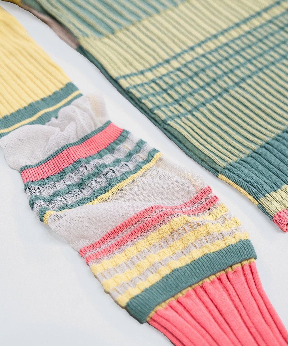 COQ CONCORD カラーブロックリブニット 