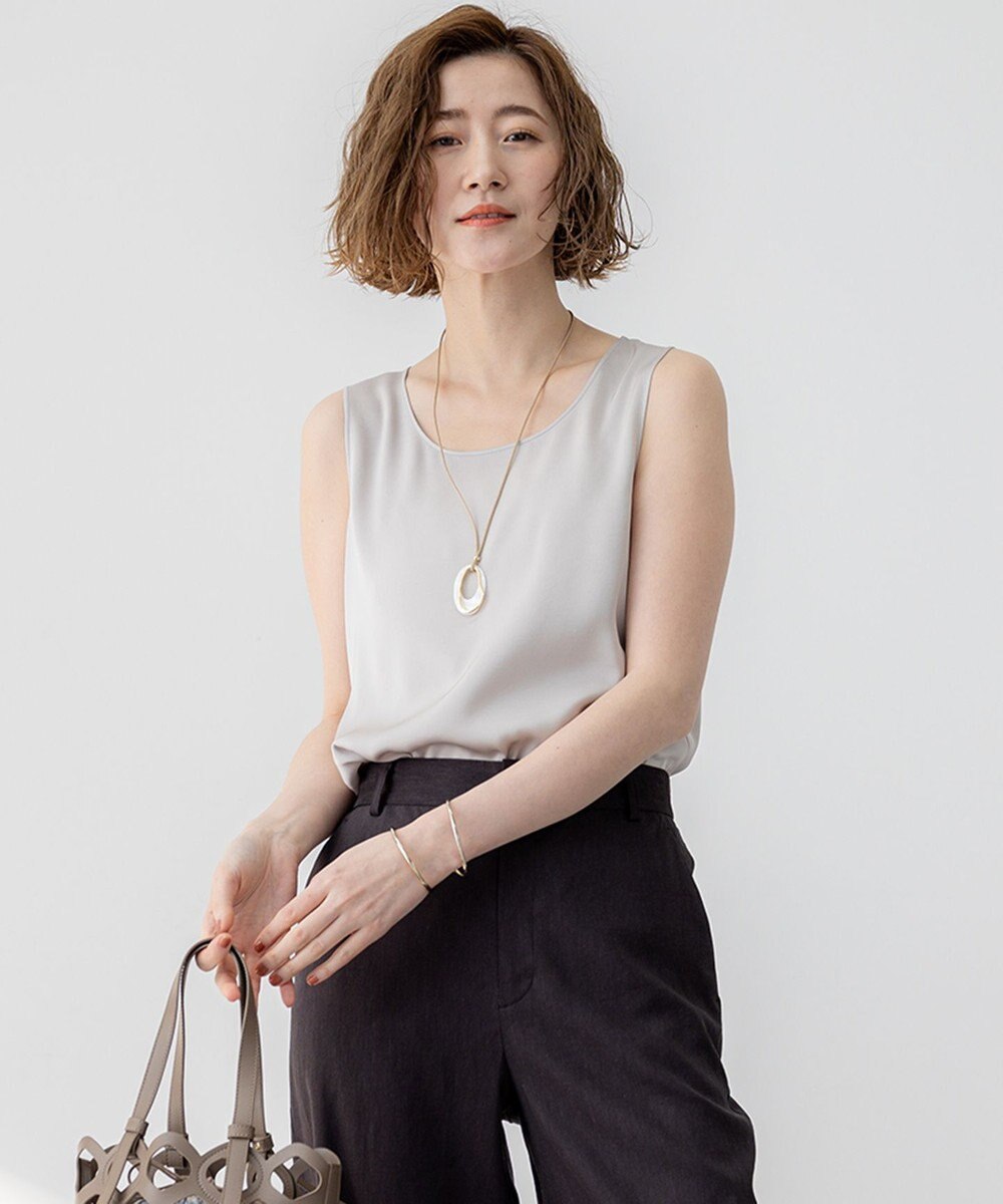 23区 【Oggi5月号掲載】ミスティサテン タンクトップ 