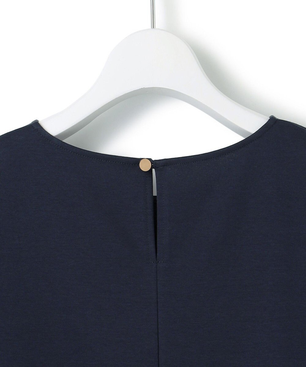 23区 L 【洗える】コットンポンチコンビジャージー ペプラム カットソー 