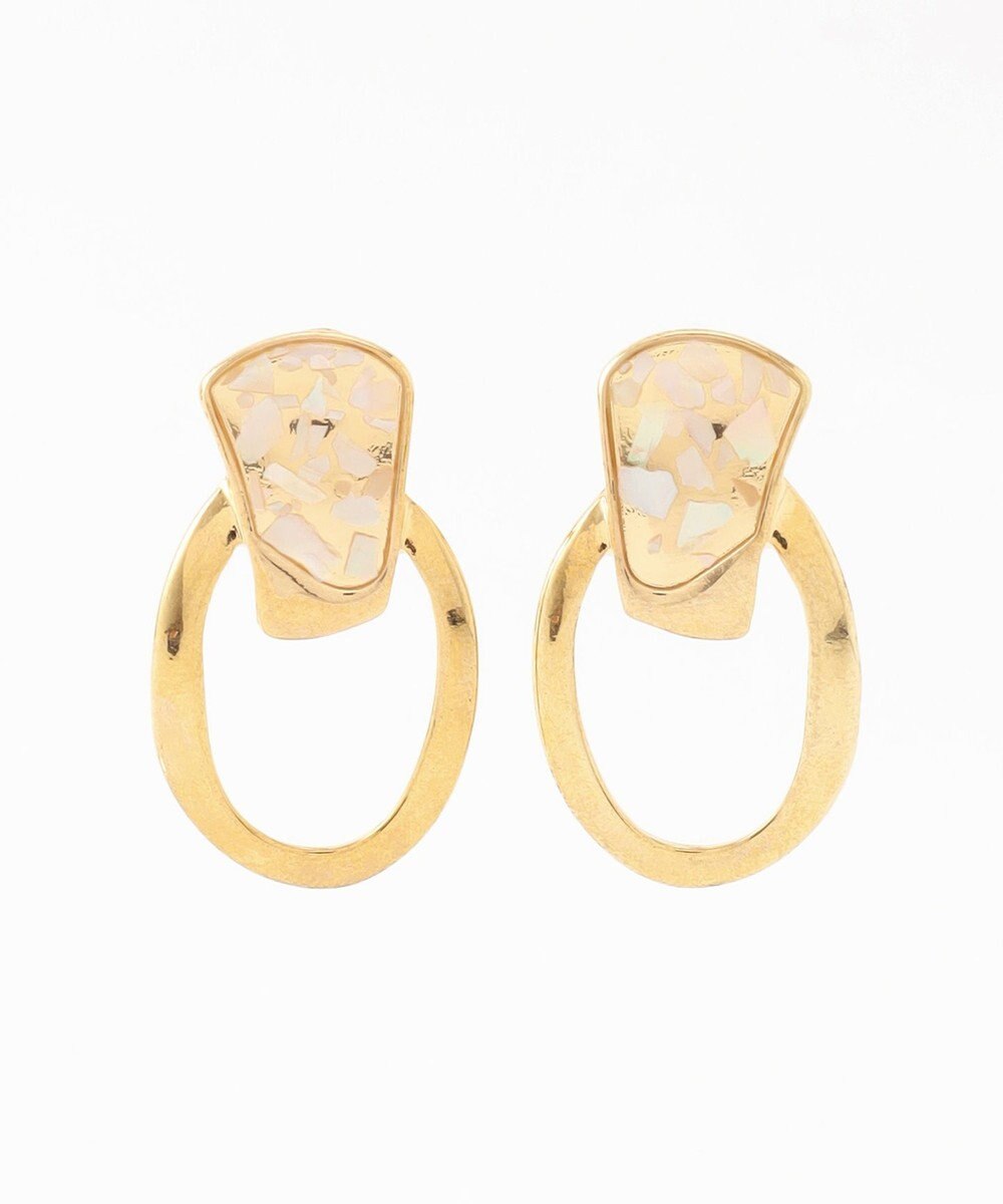 ANY SIS 【美人百花11月号掲載】クリアシェル イヤリング 