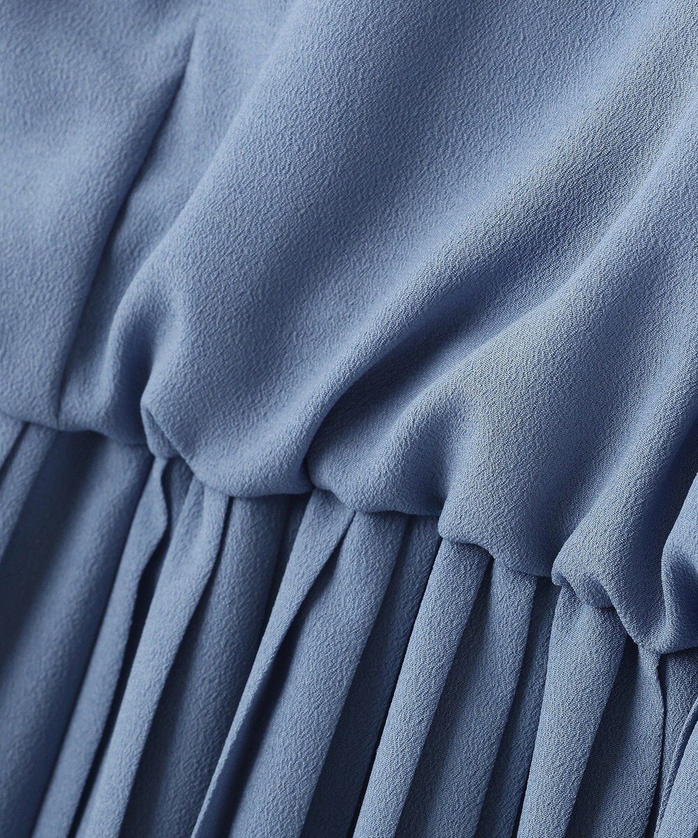 YECCA VECCA ジョーゼットプリーツワンピース 