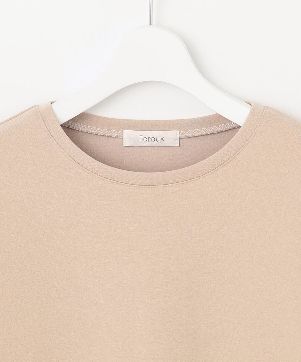 Feroux 【洗える】袖フリルダンボール プルオーバー 