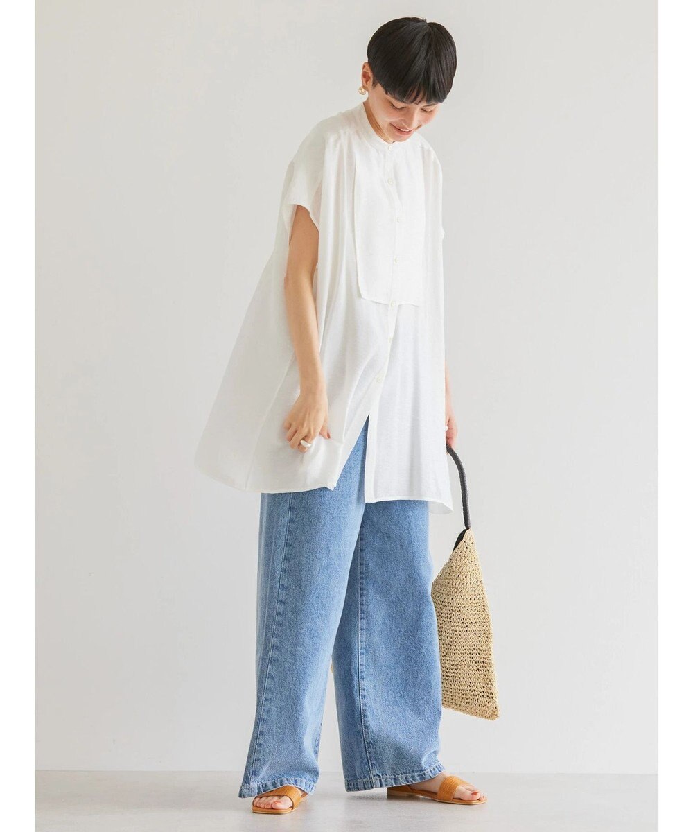 AMERICAN HOLIC ブザムフレンチスリーブバックオープンチュニック 