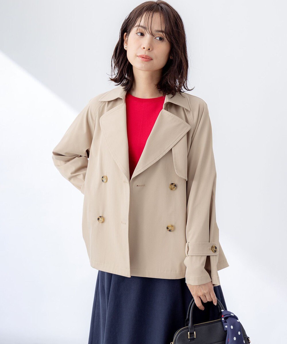 組曲 【WEB限定】コットンライクツイル ショートトレンチコート 